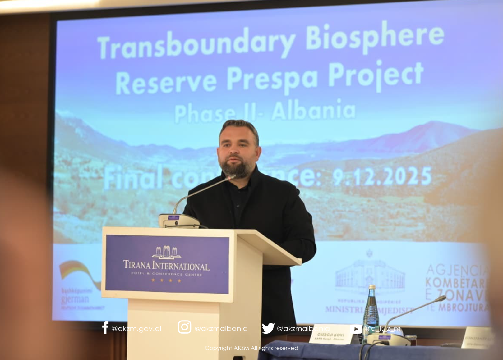 Ministria e Mjedisit, AKZM dhe Banka Gjermane për Zhvillim shënojnë përfundimin e Projektit të përbashkët “Rezerva Ndërkufitare e Biosferës Prespë, Faza II – Shqipëri”